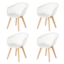 Ver imagem 1 de Kit 4 Cadeiras Web Wood Branca