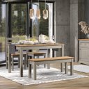 Ver imagem 4 de Banco de Madeira Maciça Cinza Lavado