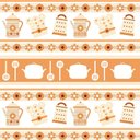 Ver imagem 2 de Papel de Parede Adesivo Cozinha Flores Laranja - 3,5m