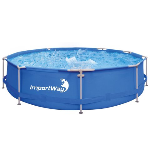 Piscina Estruturada Redonda 6800 Litros 3.6m X 76cm Azul Importway Iwpi002
