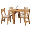 Ver imagem 4 de Conjunto de Mesa com 4 Cadeiras Kyara 110x75cm Mel e Bronze