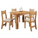 Ver imagem 4 de Conjunto de Mesa com 4 Cadeiras Kyara 110x75cm Mel e Bronze