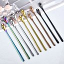 Ver imagem 5 de Colher para Vela Colher Retirar do Pote Mexer Derreter:arco Iris