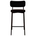 Ver imagem 6 de Banqueta Alta Bar Estofada Kit 2 Ella M25 Linho Preto - Mpozenato