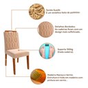Ver imagem 3 de Conjunto com 2 Cadeiras Estofadas de MDF Para Sala de Jantar Paola Cimol Nature/Nude iii