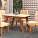 Ver imagem 2 de Conjunto com 2 Cadeiras Estofadas de MDF Para Sala de Jantar Paola Cimol Nature/Nude iii