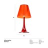 Luminária de mesa Miss K - Vega - Abajur - Vermelho - 4