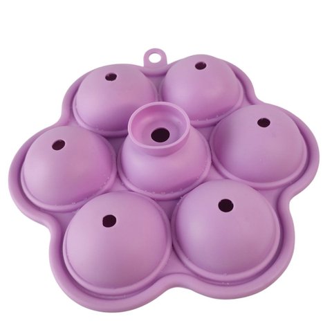 Forma de Gelo Bandeja Silicone Bebida Coquetel Cha Drink Molde Formato Bola de Basquete Resistente e