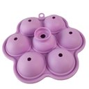 Ver imagem 1 de Forma de Gelo Bandeja Silicone Bebida Coquetel Cha Drink Molde Formato Bola de Basquete Resistente e