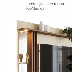 Painel Tv 55 Babus Petra - Preto Moderno 5 Prateleiras - 5