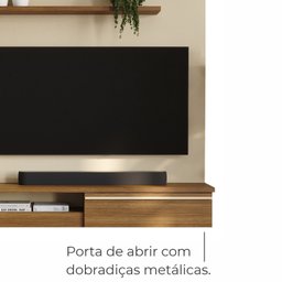 Painel Tv 55 Babus Petra - Preto Moderno 5 Prateleiras - 8