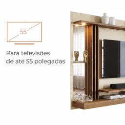 Painel Tv 55 Babus Petra - Preto Moderno 5 Prateleiras - 7