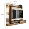 Painel Tv 55 Babus Petra - Preto Moderno 5 Prateleiras - 2
