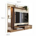 Ver imagem 2 de Painel Tv 55 Babus Petra - Preto Moderno 5 Prateleiras