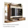 Painel Tv 55 Babus Petra - Preto Moderno 5 Prateleiras - 6