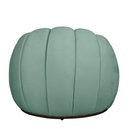 Ver imagem 5 de Poltrona Decorativa Concha Base Arco Giratória Veludo Cor Acqua