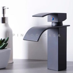 Torneira para banheiro cascata Misturador Monocomando Preta Baixa Paraná Pingoo.casa - 2