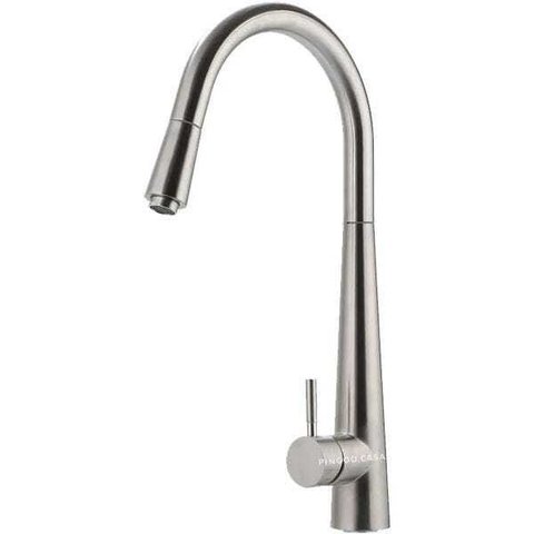 Torneira para cozinha Gourmet Misturador Monocomando Extensível em Aço inox Escovado Apurema