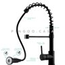 Torneira para cozinha gourmet Misturador Monocomando Extensível preto Jari Pingoo.casa - 4