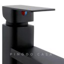 Ver imagem 3 de Torneira para banheiro Monocomando Misturador Alta Preta Madeira Pingoo.casa
