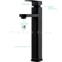 Ver imagem 5 de Torneira para banheiro Monocomando Misturador Alta Preta Madeira Pingoo.casa