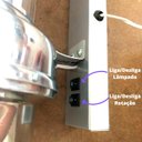 Ver imagem 5 de Barber Pole Poste Barbeiro Sem Globo Gira e Acende Decoração 55cm - 127v