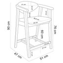 Ver imagem 3 de Kit 02 Banquetas Baixa para Cozinha Sala Jantar Bancada Cecília L02 Linho Bege - Lyam Decor