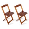 Conjunto de Mesa Dobrável 70x70 com 2 Cadeiras Imbuia - Tarimatã - 3