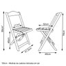 Kit 4 Cadeiras Dobrável Madeira Preta - Tarimatã - 5