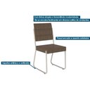 Ver imagem 3 de Kit 4 Cadeiras de Cozinha 1736 4 Uni Prata/courino Branco - Carraro