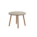 Ver imagem 1 de Mesa para Cozinha Stellar 1599 Aço C/tampo Madeirado Redondo 100cm Petra/rose - Carraro