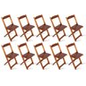 Kit de 5 Conjuntos de Mesa Dobrável 70x70 com 4 Cadeiras Imbuia - Tarimatã - 2
