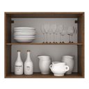 Ver mais imagens de Armário Aéreo 80 Cm 2 Portas Rustic/branco Rustic/branco