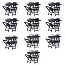 Ver imagem 1 de Kit de 10 Conjuntos de Mesa Dobrável 70x110 com 4 Cadeiras Preto - Tarimatã