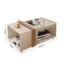 Ver imagem 5 de Mesinha Centro Sala Estar Vidro Encima Resistente Qualidade:off White-buriti