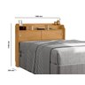 Cabeceira Casal Elisa Conjunto Box Colchão 138cm Naturalle Mdf - 2