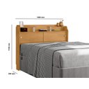 Ver imagem 2 de Cabeceira Casal Elisa Conjunto Box Colchão 138cm Naturalle Mdf