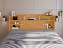 Ver imagem 1 de Cabeceira Casal Elisa Conjunto Box Colchão 138cm Naturalle Mdf