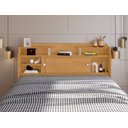 Ver imagem 1 de Cabeceira Casal Elisa Conjunto Box Colchão 138cm Naturalle Mdf