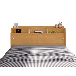 Cabeceira Casal Elisa Conjunto Box Colchão 138cm Naturalle Mdf - 6