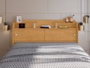 Ver imagem 3 de Cabeceira Casal Elisa Conjunto Box Colchão 138cm Naturalle Mdf