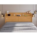 Ver imagem 3 de Cabeceira Casal Elisa Conjunto Box Colchão 138cm Naturalle Mdf