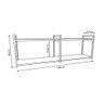 Nicho Industrial 2 Prateleiras Grécia Ferro Branco Tampo Canela 100cm - 3