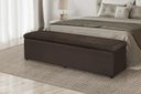 Ver imagem 2 de Calçadeira Baú 100 cm Suede Marrom Escuro