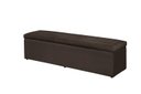 Ver imagem 1 de Calçadeira Baú 100 cm Suede Marrom Escuro