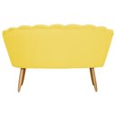 Ver imagem 3 de Kit Pétala - Poltrona, Namoradeira e Puff Suede - Ds Estofados Amarelo