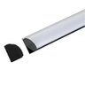 Canaleta Perfil Sobrepor Canto Alumínio Bronzeart para Fita Led - 1m - Preto - 1