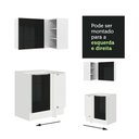 Ver imagem 3 de Cozinha Completa Lux com Armário e Balcão Branco Preto