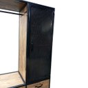 Ver imagem 6 de Armário Roupeiro Arara Closet em Ferro Metalon e Madeira Pinus com Porta Chapa Perfurada e 2 Gavetas
