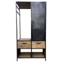 Ver imagem 2 de Armário Roupeiro Arara Closet em Ferro Metalon e Madeira Pinus com Porta Chapa Perfurada e 2 Gavetas